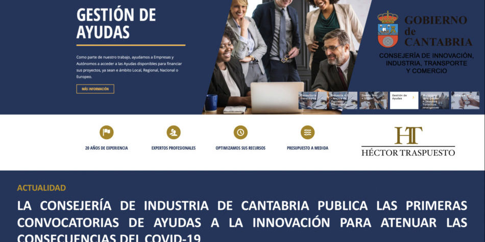 La Consejeria de Industria de Cantabria publica las primeras convocatorias de ayudas a la innovación para atenuar las consecuencias del COVID-19