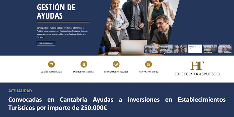 ayudas ,empresas sector turisitico, cantabria, 250000€, santander, cantabria, HT Consultores, gestion ayudas